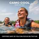 Airhead CAMO COOL Kwik-Dry Neolite Flex Life Jacket for Adults - USCG Approved Life Vest for Women & Men, Watersports Vest for Boating, Wakeboarding & Kayaking, Small, Blue