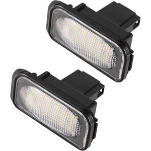 X AUTOHAUX 2pcs LED License Plate Light Car Number Lamp Replacement White Light for Mercedes-Benz C320 2001-2005 C350 2006-2007 C230 2003-2007 C280 2006-2007