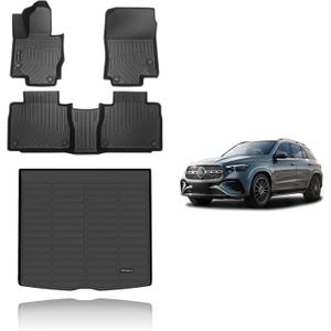 KELCSEECS Floor Mats & Cargo Liner Custom for Benz GLE 350 GLE 450 (No for Coupe) 2025 2024 2023 2022 2021 2020 Car Mats Automotive Cargo GLE All Weather Floor Liners Trunk Mat