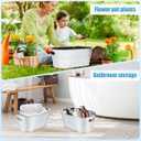 OBTANIM 4 Pack 4 Gallon Galvanized Ice Buckets Metal Champagne Drink Cooler Storage Ice Tub with Carry Handles for Beer Cocktails Wine Beverage Home Parties Bar Cooling Supplies