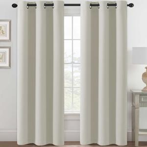 H.VERSAILTEX Room Darkening Curtains 84 Inches Long for Living Room Light Reducing Blackout Curtains for Bedroom Thermal Insulated Window Treatment Panels Grommet Top 2 Panels, 42 x 84 Inches - Ivory