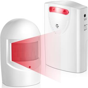 Qualirey Driveway Alarm Wireless Outside Motion Sensor Alarm with Receiver Weatherproof Infrared Sensor, Indoor Home Security Business Alert System Detector(Style 2)