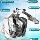 Greatever Full Face Snorkel Mask, Snorkeling Gear for Adults with Latest Dry Top Breathing System and Detachable Camera Mount, Foldable Snorkel Mask Adult, Snorkels Anti-Fog & Anti-Leak