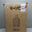 Coolife Luggage 3 Piece Set Suitcase Spinner Hardshell Lightweight TSA Lock (purple, 20/24/28)