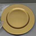 ZEAYEA 12 Pack Gold Charger Plates, 13 Inch Plastic Round Dinner Charger Plates for Wedding Party, Elegant Tabletop Decor