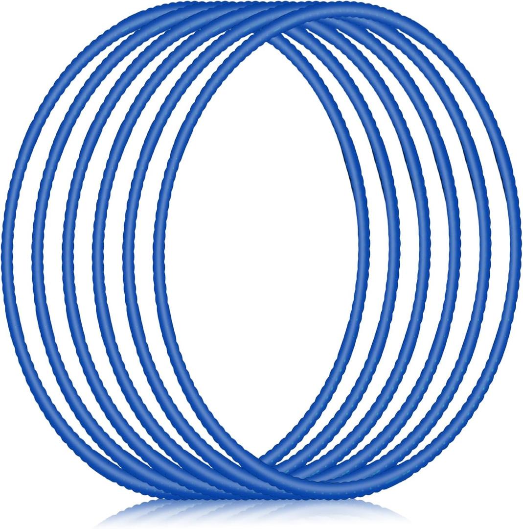 Shappy 6 Pcs Exercise Hoop Detachable Adjustable Plastic Toy Playground Toys Colored Hoop Circles for Teens Games Gymnastics Dog Agility Equipment Party Decor (23 Inch, Royal Blue)