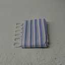 Vertical Striped Blue Shower Curtain, Cute Retro Vintage Blue Stripe Bathroom Shower Curtain, Waterproof Polyester Fabric Modern Bath Curtain for Bathroom 72x72 Inches