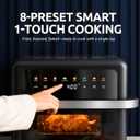 Air Fryer 8 QT, Large Capacity, Digital Touch Control, 400F Max | Viewing Window, 8 Functions: Air Fry, Roast, Bake, Broil, Reheat, Dehydrate, Defrost & Proof, Nonstick Basket