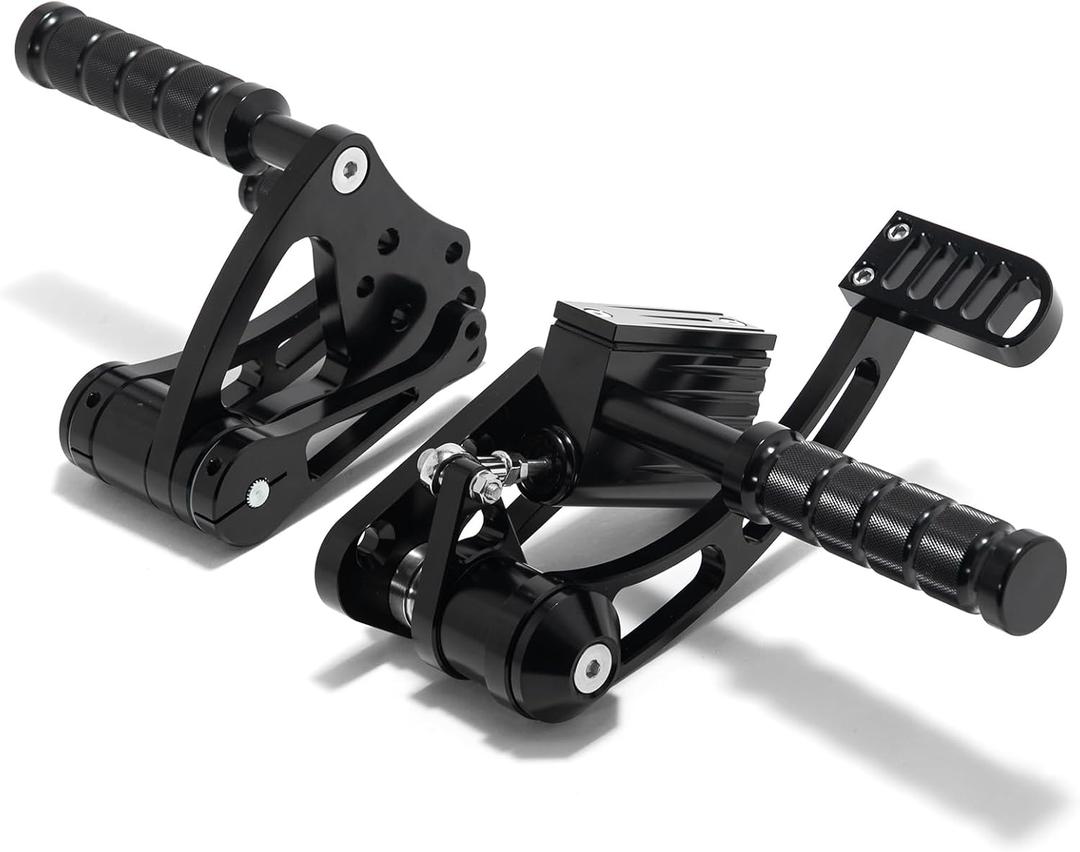 TOFR CNC Billet Forward Controls Foot Pegs for Harley Softail 1984-1999 Fat Boy FLSTF Springer FXSTS Custom FXSTC Heritage Classic FLSTC Standard FXST Night Train FXSTB Anodized in Black