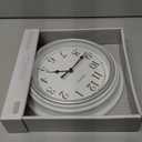 Westclox Quartz Movement Round Wall Clock, Contemporary Analog Design, Battery-Powered for Indoor Use (White, 9 Inch)