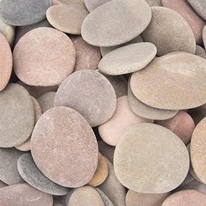 [About 97 PCS - 105 PCS](18 Pounds) Painting Rocks,2.33"-3.72" River Rocks,DIY Rocks,Flat Rocks,Craft Rocks,Natural Stones
