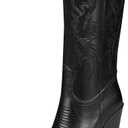 ISNOM Knee High Boots womens Western Boot, US 6