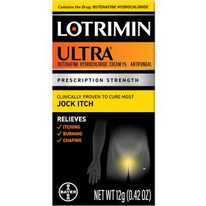 Lotrimin Ultra Jock Itch Cream - Powerful Butenafine Hydrochloride Treatment for Jock Itch, 0.42 Ounce (12 Grams) (Packaging May Vary)