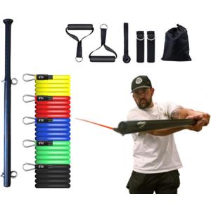 Power Swing Resistance Training Bat, Baseball & Softball Swing Trainer for Youth to Adults, Build Strength, Speed & Power, at-Home Hitting Aid for Hand, Wrist and Forearm Development