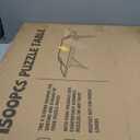 Yacona Puzzle Board 1500 Pieces,34.3x 26 Jigsaw Puzzle Table with Folding Legs,4 Drawers and Cover,Portable Board Game Table for Adults and Teens with No Installation Required (Wooden Color)