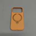 TORRAS Q3 Silicone 360 Spin for iPhone 17 Pro Case with Stand, Fit for MagSafe, Magnetic Ring Stand with Camera Control, Liquid Silicone Rubber Soft Phone Case for iPhone 17 Pro 6.3'', Pastel Orange