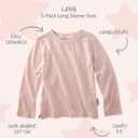 Butterblu London 5-Pack Toddler Long Sleeve T-Shirts 100% Organic Cotton for Toddler Boys and Girls