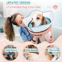 Supet Raised Inflatable Dog Cone Collar to Stop Licking, Soft Dog Cone Alternative After Surgery, Doggie Neck Donut Collar for  Dogs, L