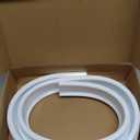 Duzzy 67 Inch Collapsible Shower Water Dam Shower Stopper Barrier and Retention System and Keeps Water Inside Threshold Dry and Wet Separation Suitable for Bathroom and Kitchen (White)