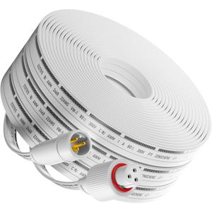 33FT Extension Cable for Govee Permanent Outdoor Lights 2/Pro, Dots String Lights, IP68 Waterproof 3-Pin Extension Cord Compatible with Govee H705A H705B H705C H706A H703A H703B H805A H805C, White