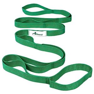 Abiarst Stretching Strap Yoga Straps for Physical Therapy, 10 Loops Non-Elastic Stretch Band for Pilates, Flexibility, Exercise and Gymnastics (Green)