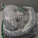 BALANCE Cat Bed Kitten Bed, Washable Round Cat Beds for Indoor Cats, Super Soft Plush Faux Fur Pet Bed for Puppy and Kitten with Anti-Slip Bottom (Grey)