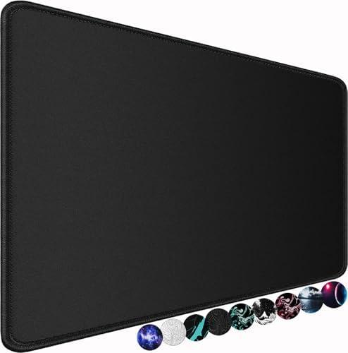 Large Gaming Mouse Pad, 31.5x15.7 inch Large Extended Computer Keyboard Mouse Mat, Water Resist Non-Slip Mousepad Rubber Base Long XXL Desk Mouse Pad for Work & Gaming, Office & Home, Black