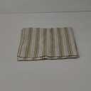 jinchan Striped Linen Kitchen Curtains 45 Inch Cafe Tier Curtains Balanced Stripe Farmhouse Small Drapes for Bathroom Laundry Over Sink Half Window Light Filtering 2 Panels Sage Green on Beige