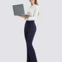 AFITNE Women's Yoga Dress Pants (Black, L)