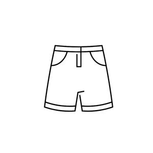 Jeans Shorts High Waist, Size 16