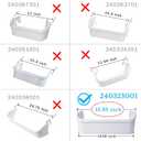 2 pack 240323001 Refrigerator Door Bin, Refrigerator Side Shelf Replacement Part, (15.95in long), Fit for frigidaire kenmore, Replace AP2115741, PS429724, AH429724, 240323007, (DONT fit freezer door)