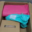 VOFiTNY Inflatable Gymnastics Air mat Tumbling Track with Air Barrel Octagon Mat with Pump for Home/Gym (4'L x 2.5'D, Pink/Mint)