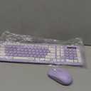 Wireless Keyboard and Mouse Combo, Full-Sized Wireless Keyboard and Adjustable DPI Mouse, 2.4GHz USB Receiver, Wireless Keyboard and Mouse for PC, Windows, Desktop, Laptop (Purple)