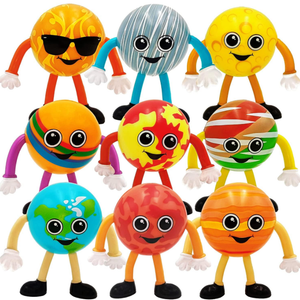 ArtCreativity Bendable Planets (Set of 11) Bendable Planet Toys for Kids, Outer Space Party Favors for Boys & Girls, Stress Relief Fidget Toy, Educational Toys for Kids, Goodie Bag Stuffers