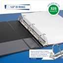 Samsill Durable 1.5 inch 3 Ring Binder, D Ring Binder, 100% Recycled Chipboard, Black, 12 Pack