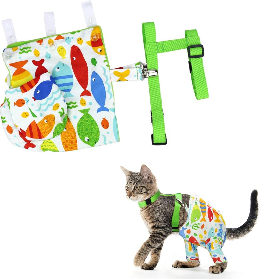 Cat Hind Leg Protection with Adjustable Elastic Rope and Buckle for Postoperative Cat Comfortable Cone Alternative No Lick Sleeve Surgery Suit Alternative