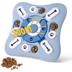 Interactive Dog Puzzle Toys - Enrichment & Mental Stimulation for Large, Medium & Small Dogs; Treat Dispensing Chew Toys for Puppy & Cats (Sky Blue)