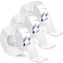 Clear Double Sided Adhesive Mounting Tape Heavy Duty Removable,Strong Picture Hanging Strips Wall Hangers,Sticky Tack Gel Putty Glue for Poster,Photo,Mirror,Carpet(9.85 Ft-3 Pack)