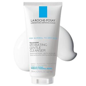 La RochePosay Toleriane Hydrating Gentle Facial Cleanser, Daily Face Wash with Ceramide and Niacinamide for Normal to Dry Sensitive Skin, OilFree, Fragrance Free