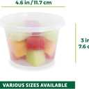 Freshware Food Storage Containers [50 Set] 16 oz Plastic Deli Containers with Lids, Slime, Soup, Meal Prep Containers | BPA Free | Stackable | Leakproof | Microwave/Dishwasher/Freezer Safe