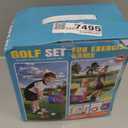 Toddler Golf Set, Kids Golf Set for Ages 1 2 3 4 5 Years Old Boys Girls with 4 Plastic Golf Clubs 10 Balls, Indoor Outdoor Baby Toddler Golf Clubs Set Toy with Cart Birthday Gifts Blue