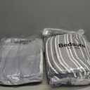 Bedsure Full Comforter Set 7 Pieces, Dark Grey Striped Bedding Set for All Seasons, Reversible, Cationic Dyeing Bed in a Bag with Comforter, Sheets, Pillowcases & Shams