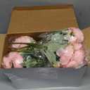 Domensi 6 Sets Wedding Floral Centerpiece for Table Decor, Artificial Peonies Silk Flowers Bouquet with Flower Foam and Metal Vase Faux Floral Arrangement for Bridal Shower Tea Party (Light Pink)