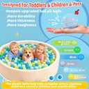 Ball Pit Balls for Toddlers, 500 Pack – Crush Proof, BPA Free & Non-Toxic Safe Play Toys for Boys & Girls Play Tent, Kiddie Pool, Backyard, Birthday Party Decoration