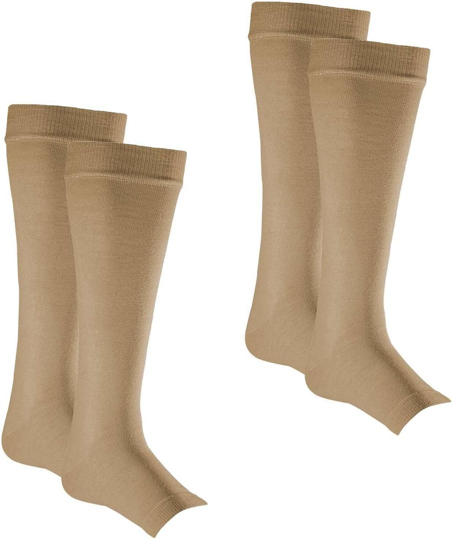 Leg Protector Sleeves for Elderly Thin Skin, Sun Protection, Men and Women, Toeless Socks Small/Medium (1 Pair)