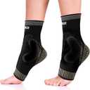 NeoAlly Copper Ankle Brace with Gel Pads Ankle Compression Sleeves for Plantar Fasciitis, Foot Pain, Sprained Ankle Support & Recovery, Medium, 1 Pair