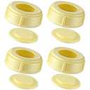Dreyoo 4 Pack Nipple Rings Compatible with Medela Baby 5oz & 8oz Plastic & Glass Bottles, Collar Rings Compatible with Medela Breast Milk Collection and Storage Bottles, No Leak or Spill