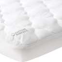 Waterproof Pack and Play Mattress Pad Sheets Fitted, Cotton Fabric Pack and Play Protector, Fits Graco Play Yard, Baby Mini Crib Sheet Cover (39x27 Inch, White)