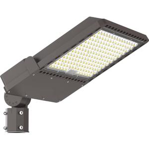 400W LED Parking Lot Light with Slip Fitter, 5000K Daylight 56000Lm, 1500W HPSHID Equivalent, Commercial Outdoor Security Flood Lighting