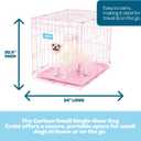 Carlson Pink Secure and Compact Single Door Metal Dog Crate, Small